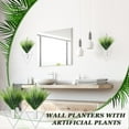 thumbnail image 5 of BlinkLLX 2 Pieces Wall Decor Hanging Planters with Artificial Plants Metal Hanging Vase Indoor Plants Holder Modern Boho Wall Art for Bathroom Bedroom Living Room Decor(White,Aquatic Plant), 5 of 6