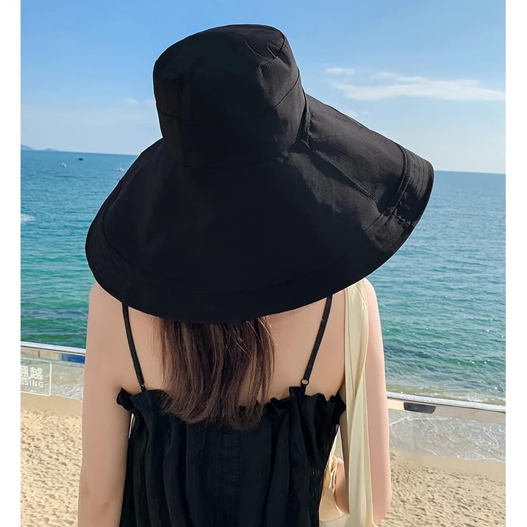 Super Wide Brim Women Sun Hat Cotton Floppy Packable  display picture 1
