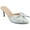 Silver/Sparkle, variant on Womens Tiarra Mules Mid Stiletto Pointed Toe Evening Pumps, Widths Available