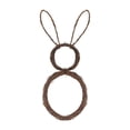 thumbnail image 2 of Conejo de Pascua con cuerda de enredadera Decoración colgante de aro de ratán marrón 57,5×24cm Pared rústica de puerta Fiesta festiva de primavera Manualidades Decoración del hogar, 2 of 6