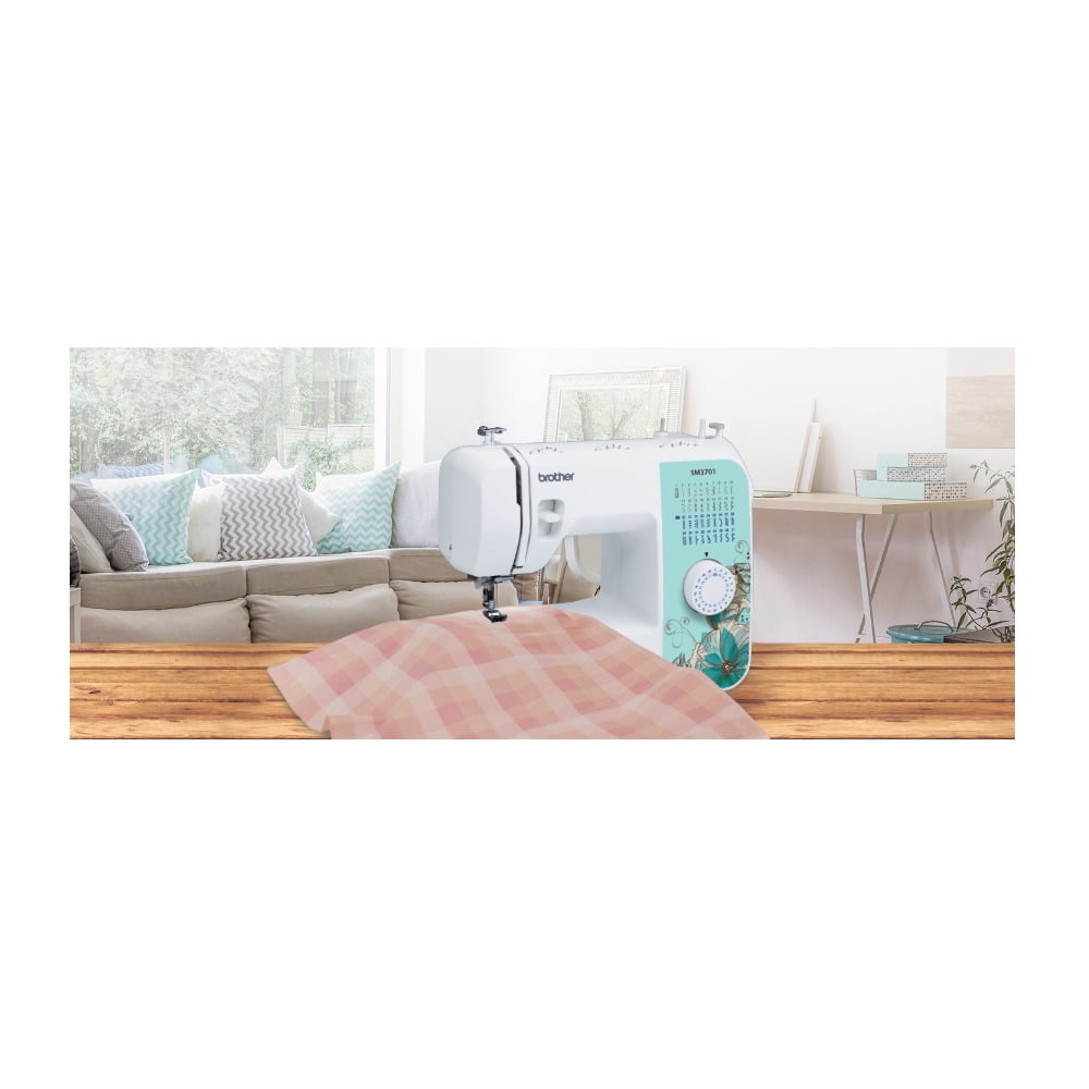 Brother SM3701 37-Stitch Sewing Machine (Multicolor) Bundle with Stabilizer Roll (2 Items)