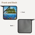 thumbnail image 2 of Rocae Island And Coral Reef for Square Silicone Anti-scalding Mat Trivet Hot Pads for Kitchen Counter, Silicone Trivets for Hot Pots and Pans, 2 of 8