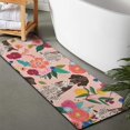 thumbnail image 2 of Dogs with Pioneer Flower Bathroom Rugs Mat,Non Slip Microfiber Bathroom Rug,Rubber Backing,Soft Bathroom Mats for Bathroom Floor,Tub and Shower,47x17in(120x43cm), 2 of 5
