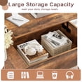 thumbnail image 4 of Vineego Classic Lift Top Rectangular Wood Coffee Table, Rustic Oak, 4 of 7