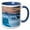 Blue/White, variant on 3drose, Svinafellsjoekull Glacier, Vatnajokull. Glacier Front, Glacial Lake 01, 11oz Two-tone Blue Mug