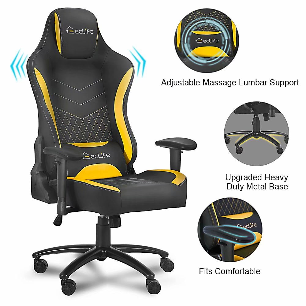 Buy Eclife Massage Office Chair, Ergonomic Gaming Chair Video Game with