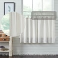 thumbnail image 3 of VHC Brands Stitched Burlap Farmhouse Curtain, White, Tier Set of 2 Panels 36x36, 3 of 4