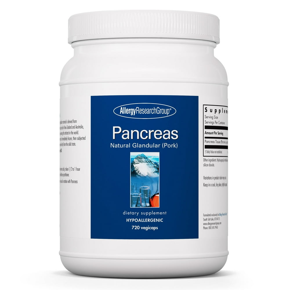 Allergy Research Group Pancreas Pork Natural Glandular, Digestive