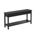 thumbnail image 4 of Hassch Wood Console Table with 3 Drawer, 60" Extra Long Rectangular Entryway Table with Storage Shelf, Elegant Vintage Sofa Table for Living Room, Black, 4 of 9