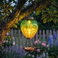 thumbnail image 4 of Solar Hot Air Balloon Hanging Light for Garden and Patio, Waterproof LED Lantern for Tree and Pergola, Floral Relief Accent for Balcony, Auto On/Off Outdoor Illumination, Unique Holiday Decor, 4 of 6
