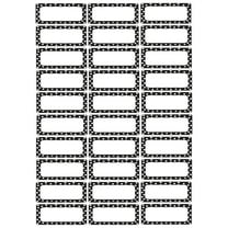 Ashley, ASH10080, Dry Erase Black/White Dots Nameplate Magnets, 1 Pack, Black,White