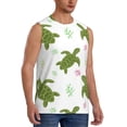 thumbnail image 2 of Fotbe Men's Cute Turtle Print Men's Sleeveless Muscle Tank Tops Casual T-Shirts for Gym Workout Beach-X-Large, 2 of 8