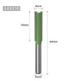 thumbnail image 1 of 6MM Shank Milling Cutter Wood Carving Single Double Flute Straight Router Bit, 1 of 6