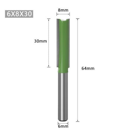 

Fule 6MM Shank Milling Cutter Wood Carving Single Double Flute Straight Router Bit