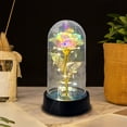 thumbnail image 5 of LED Night Light under $5! Xqxayjr LED Rose Flower in Glass Dome, Colorful Artificial Rose Night Light, Romantic Gift for Valentine's Day Birthday Anniversary, 5 of 8