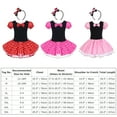thumbnail image 7 of FYMNSI Toddler Baby Girls Mini Mouse Costume Polka Dot Dress Kids Girls Birthday Party Tutu Dress with Headband 3-4 Years Hot Pink, 7 of 7