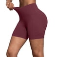 thumbnail image 2 of Xdegoge Biker Shorts for Women Tummy Control Stretchy High Waisted Pull on Yoga Shorts Mid Thigh Fitted Compression Biker Shorts Athletic Workout Running Legging Biker Shorts Wear, 2 of 8