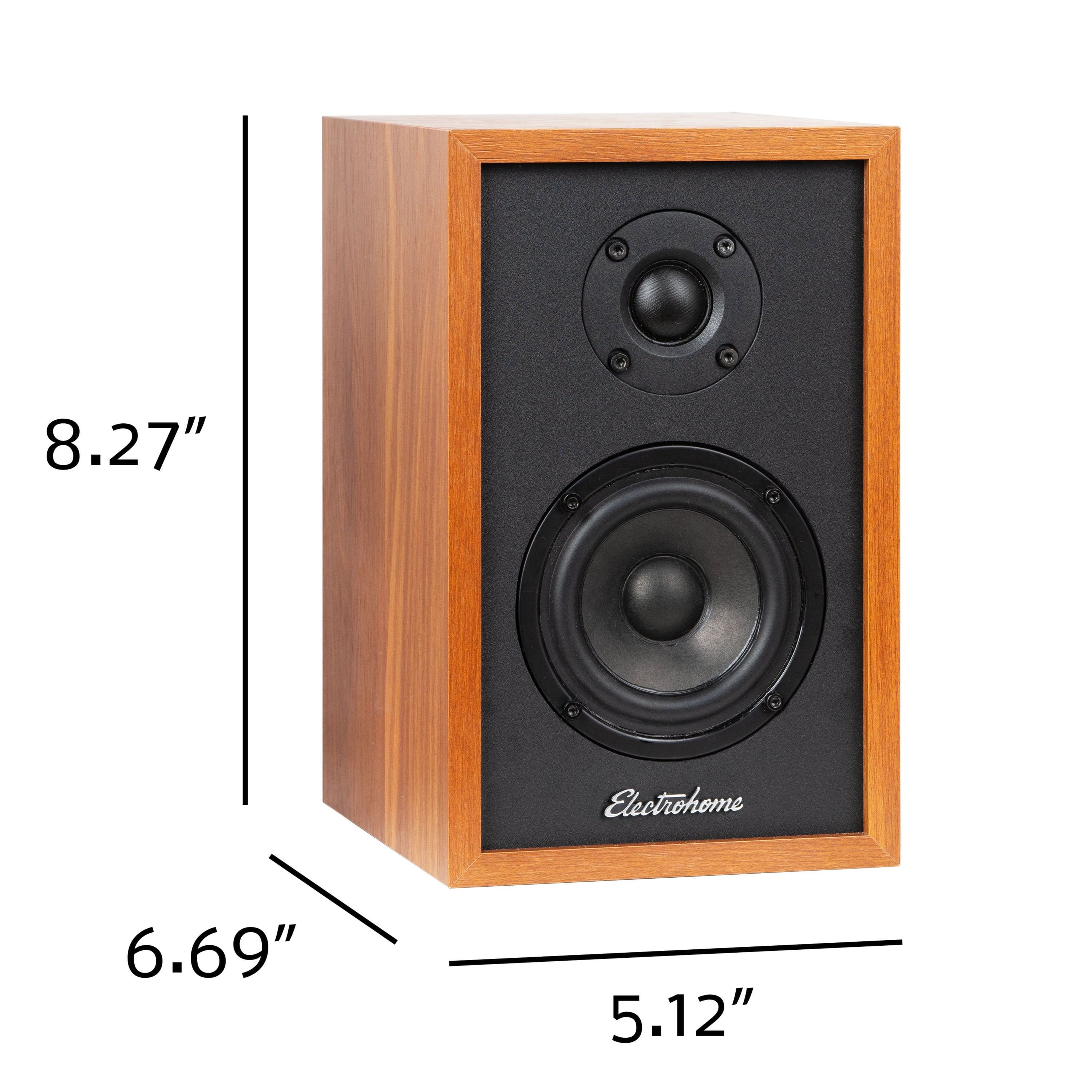 Electrohome Berkeley 2.0 Stereo Powered Bookshelf Speakers with Built-in Amplifier and 3" Drivers for Turntable, TV, PC and Wireless Music Streaming featuring Bluetooth 5, RCA and Aux (EB20)