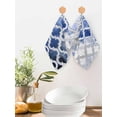 thumbnail image 2 of Blue Morocco Kitchen Dish Towels for Drying Dishes Set of 2, Vintage Graffiti Paint Art Boho Dappled Waffle Weave Microfiber Hand Tea Bathroom Towels Quick Dry & Absorbent Towel 12x12, 2 of 7