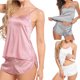 thumbnail image 2 of Pijamas Conjunto De Las Mujeres De Moda Ropa Interior Pasta Correa Chaleco Y Pantalones Cortos Traje De Sueñopangjing, 2 of 4