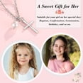 thumbnail image 5 of Women's Pearl Cross Necklace - Baptism Confirmation Easter Graduation Gift for Daughter, 5 of 5