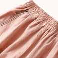 thumbnail image 5 of Lmnyox Wide Leg Cotton Linen Pants for Women Flowy Elastic Waist Lounge Pants with Pocket Summer Casual Trousers, 5 of 6