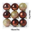 thumbnail image 3 of Hvmvliv Christmas Ornaments 9Pc 2.34inch Christmas Balls Hanging Sets Decoration Electroplated Xmas Tree Balls Decorations for Holiday Decoration Brown, 3 of 6