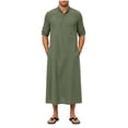 thumbnail image 2 of Antinious Men Solid Stand Collar Long Sleeve Button Pullover Comfortable Casual Shirts, 2 of 5