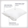 thumbnail image 2 of AllerEase Ultimate Advanced Allergy Protection Bedbug Barrier Temperature Balancing Antimicrobial Breathable Comfort Zippered Machine Washable Pillow Protector, Standard/Queen, Size, White - 4 Pack, 2 of 3