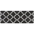 thumbnail image 2 of Contemporary Modern Moroccan Trellis Anti Fatigue Standing Mat 18" x 47" Black, 2 of 3
