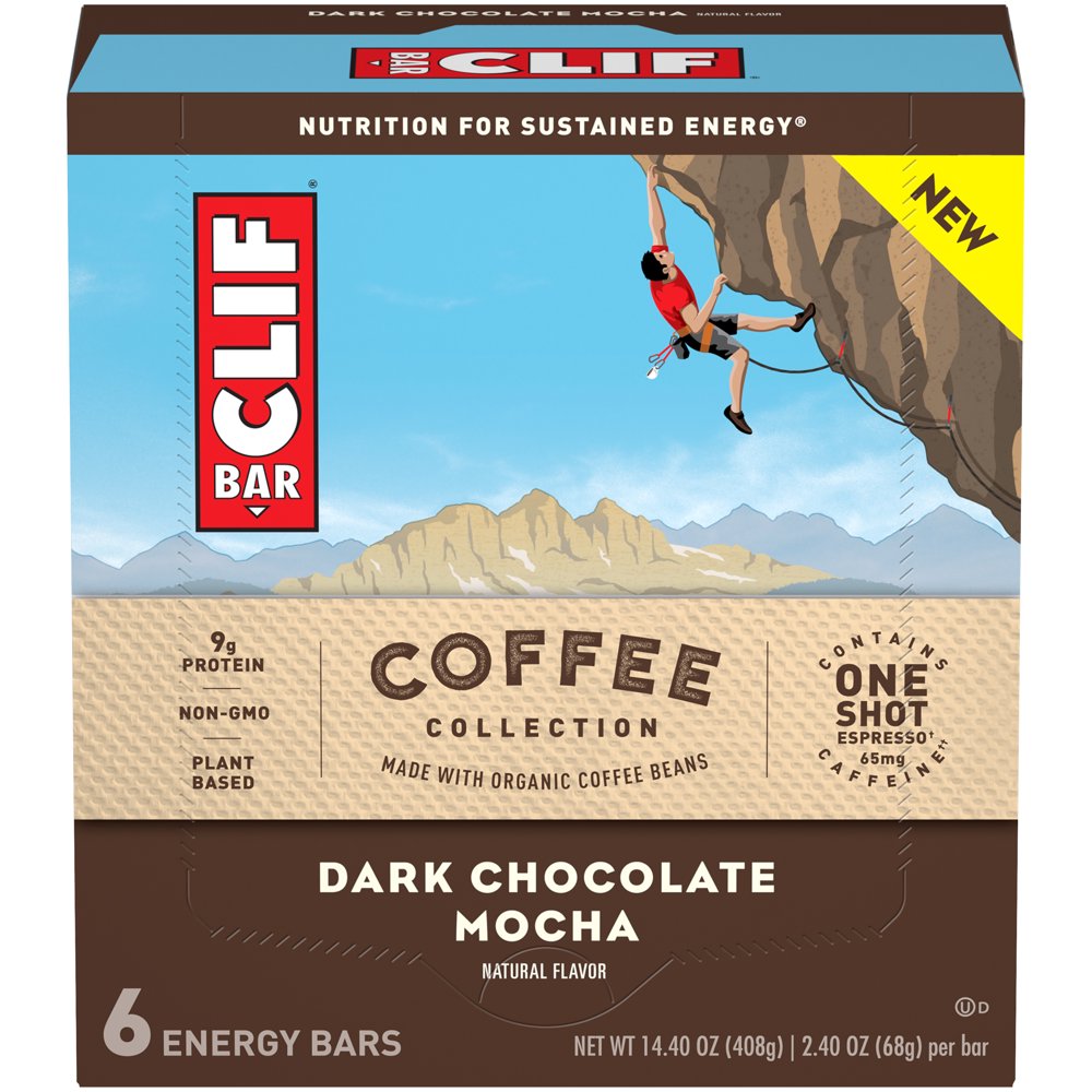 Clif Bar Coffee Collection, Breakfast Bars, Dark Chocolate Mocha, 6 ct