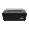 thumbnail image 2 of 42 Inch Outdoor Propane Gas Fire Pit Table, 50,000 BTU Auto-Ignition Gas Firepit with Glass Wind Guard, Alloy Wood Grain Tabletop -Black, 2 of 5