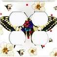 thumbnail image 3 of Metal Light Switch Plate Cover Unique Floral Butterfly Red Polka Dots BUT004, 3 of 13