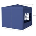 thumbnail image 2 of 10'x10' Canopy with 4 Removable Sidewalls, Outdoor Canopy Tent, All Weather Waterproof Wedding Party Tents, Instant Outdoor Gazebos with Church Window, Carry Bag, 4 Stakes, Ropes & Sandbags, 2 of 7