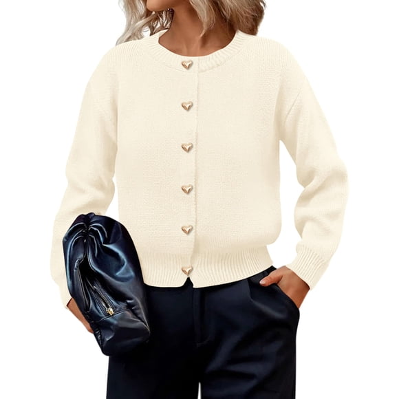 Cardigan PRETTYGARDEN Otoño 2025 para Mujer Beige