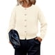 thumbnail image 1 of Suéter PRETTYGARDEN Cardigan de Manga Larga Beige XL, 1 of 6