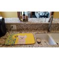 thumbnail image 2 of Carolines Treasures WDK5352DDM 21 x 14 in. Summer Sunflowers Longhaired Cream Chihuahua Dish Drying Mat, 2 of 5
