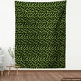 thumbnail image 3 of Vines Fabric by the Yard, Colorful Abstract Illustration of Rhythmic Botany Grape Leaves on Dark, Decorative Upholstery Fabric for Chairs & Home Accents, 5 Yards, Olive Green Black Amber by Ambesonne, 3 of 4