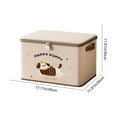 thumbnail image 3 of CuiLiyq Lockable Private Storage Bag with Zipper Cover, Storage Box with Cute Dog Pattern for Storing Toys and Clothing, for Women and Men Clothes Container, 17.7" x 11.8" x 11.8", Beige, 3 of 6