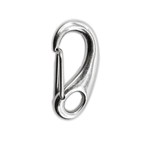 MARINE CITY Egg Shaped Spring Snap Hook   316 Stainless Steel,  Quality, Rustproof, Lightweight, 2-1/2 Inch for Keys, Water Bottles, RVs, Boats, Camping, Hiking Pack of 1