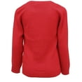 thumbnail image 3 of Cyndeelee Girls Long Sleeve Knit Pullover Christmas Sweater Crewneck Holiday Sweater Shirt (Red Metallic Snowflake, 4T), 3 of 5