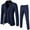 Navy, variant on Nmnitkp Suits for Men High Quality Wrinkle Resistant Fabric Mens Slim Fit 2 Piece Suit Two Button Notched Lapel Solid Suit Jacket Pants Set Tuxedo for Prom