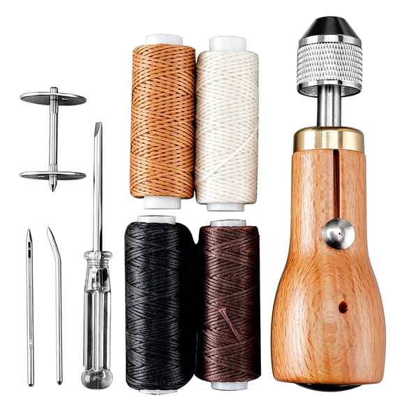 From a Basic Sewing Kit to a Mini Sewing Kit and Leather Sewing Kit – These Leather Working Tools Include a Portable Hand Stitcher with Awl & Waxed Thread for Shoes, Sofa, Heavy Fabric