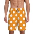 thumbnail image 1 of Fotbe Orange And White Polka Dot Pantalones Cortos de Pijama para Hombre, Ropa de Dormir, Pantalones de Pijama Cortos para Hombre-4X-Large, 1 of 6