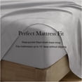 thumbnail image 6 of JERFIT 400 Thread Count 100% Egyptian Cotton Split King Sheet Set, Sateen Weave for Cooling Comfort, Deep Pocket Fitted Sheets, Gray 5-Piece, 6 of 10