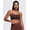 Hot Fudge Brown, variant on Women's Buttery Soft Y-Back Sports Bra - Padded Racerback Yoga Top, Low Impact Strappy Workout Bralette for A-D Cups