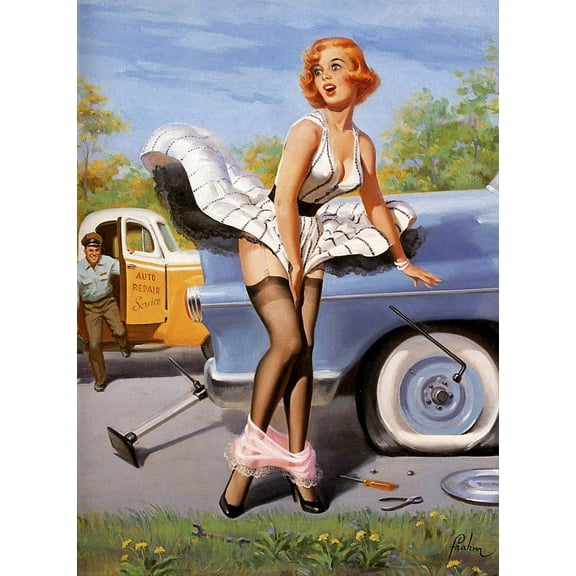 Vintage Pin up Girl art Poster Wall Art,Sexy Girl Wall Art,Man Cave Plaque Poster,Dining Room Wall Decor Ideas, Art Deco Frameless 20x30inch