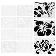 thumbnail image 2 of MasteelfCA 10Pcs Flower Theme Stencils Templates Reusable DIY Craft Drawing Templates, 2 of 7