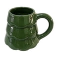 thumbnail image 2 of Christmas Tree Ceramic Mug, Cute Xmas Tree Shaped Coffee Cup, Holiday Drinking Mug for Hot Chocolate Tea Milk Gift for Family Home Party, 2 of 6