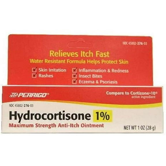 Perrigo Hydrocortisone 1% Ointment Maximum Strength Anti-Itch 1 oz. Each